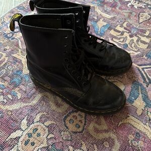 Dr. Martens Utility Combat Pascal Boots Lace Up Black Mens 7 Woman’s 8